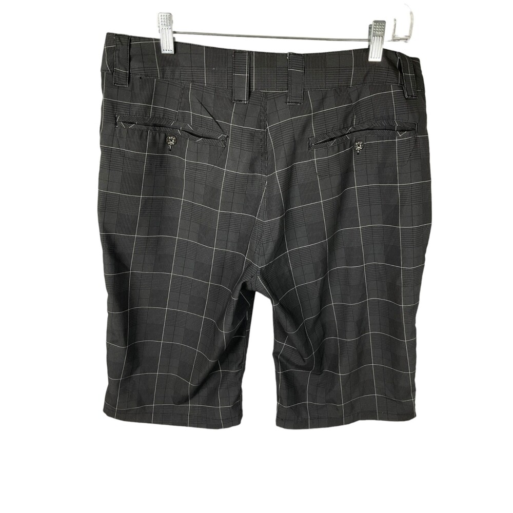 BKE Buckle Men's Shorts West Coast Slim Fit Gray Plaid Size 33